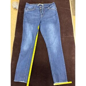 9th & Main Womens High Rise Skinny Jeans Medium Wash Raw Hem Size 14 RN112642